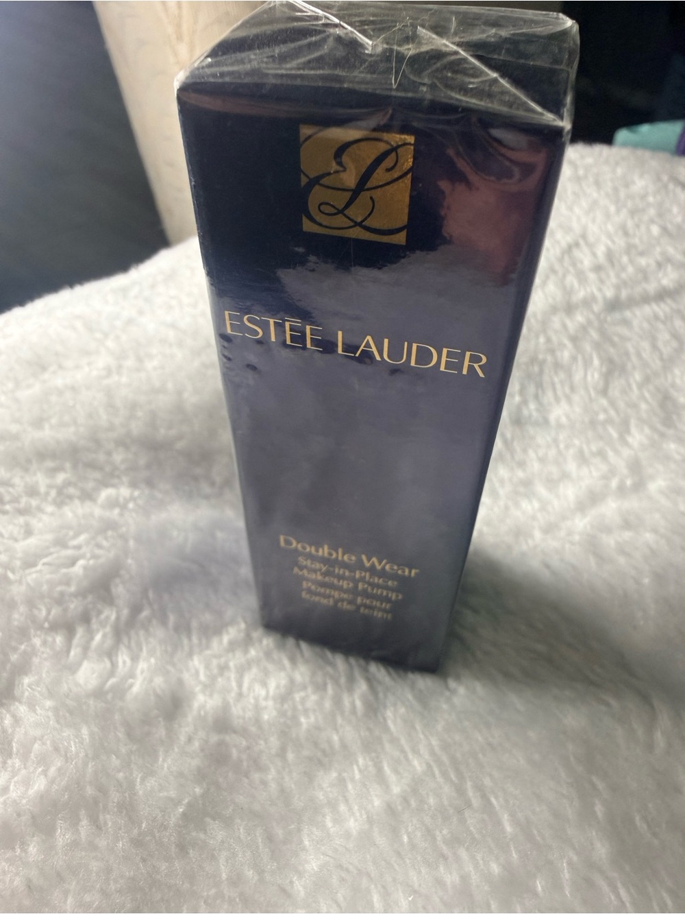 Estee Lauder Double Wear Foundation — Navy & Gold Packaging